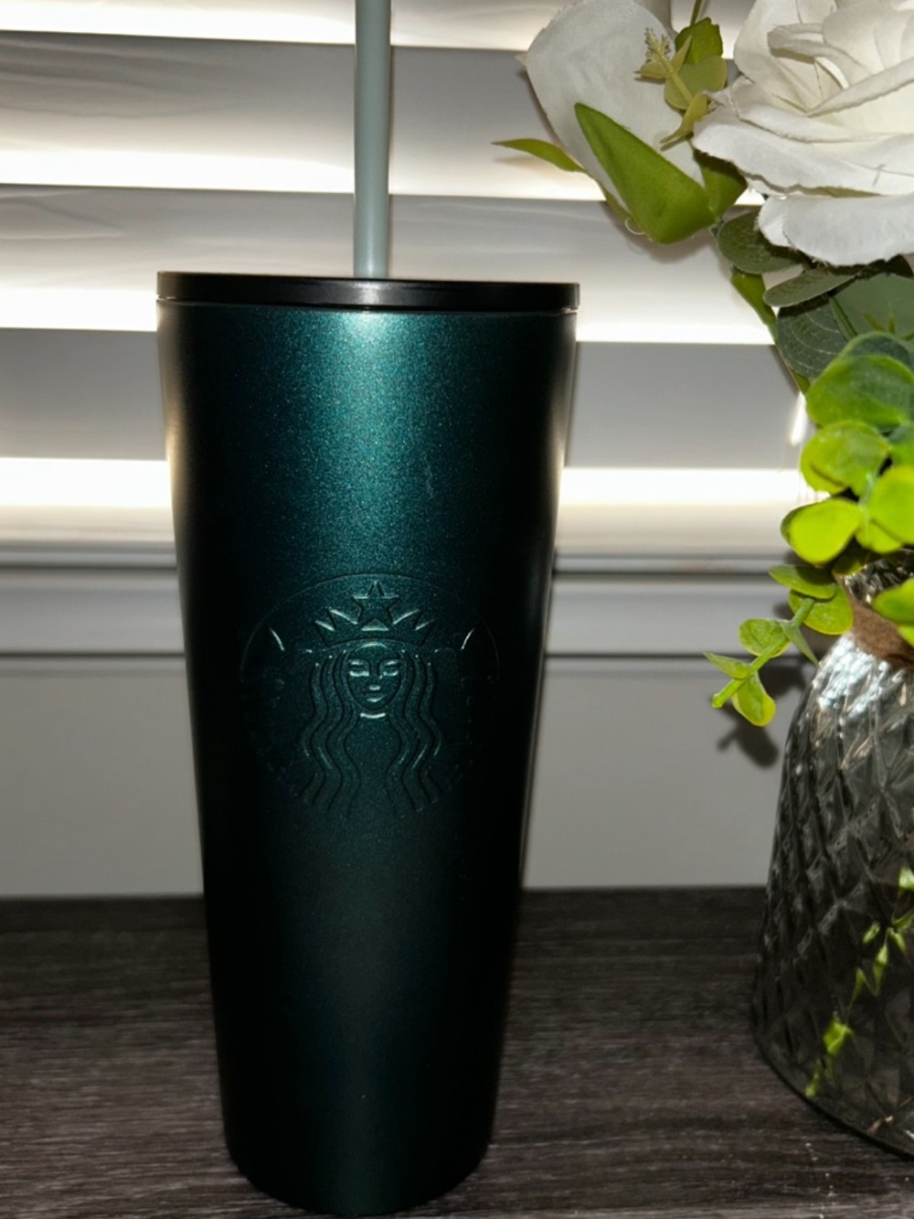 Starbucks Stainless Steel 24 Oz Double Cold Cup Tumbler 2020 Black Green - Picture 2 of 8